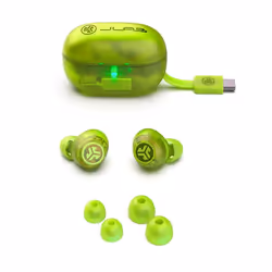 JLab Go Pop ANC Headset True Wireless Stereo (TWS) In-ear Calls/Music Bluetooth Teal, Transparent