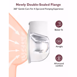 Wearable Breast Pump S12 Pro, Double Hands-Free Pump with Comfortable Double-Sealed Flange, 3 Modes & 9 Levels Electric