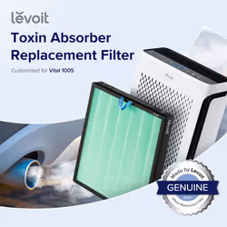 LEVOIT Vital 100S Air Purifier Toxin Absorber Replacement Filter  3-in-1 HEPA High-Efficiency Activated Carbon  Vital 100S-RF-TX  1 Pack  Gr