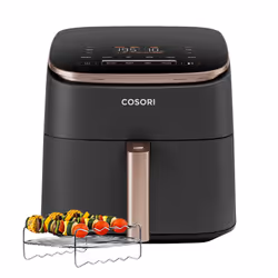 Cosori Turbo Blaze Single 6 L Stand-alone 1725 W Hot air fryer Black, Pink gold