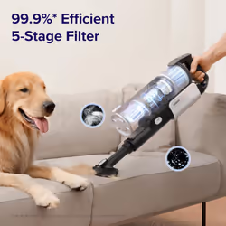LEVOIT Cordless Vacuum Cleaner with Anti Hair Wrap, Pet Hair Nozzle, Up to 50 Mins, Easy-Clean Dust Cup, 4 in 1 Vacuum Cleaner with over 99.9%