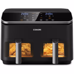 COSORI Dual Air Fryer, 8.5L Family Capacity, 8-In-1, Sync Cook & Finish, 2 Non-Stick Drawers with Visible Window, 2 Accessori ...