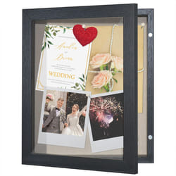 Americanflat Front Opening Shadow Box Frame 8x10 with Door in Black Engineered Wood - Shadow Box Display Case with Shatter Resistant Glass and Hanging