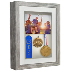 Americanflat 8x10 Shadow Box Frame with Shatter-Resistant Glass - Use as 6x8 Frame with Mat or 8x10 Frame Without Mat - Silhouette Collection - Driftw