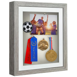 Americanflat 10x12 Shadow Box Frame with Shatter-Resistant Glass - Use as 8x10 Frame with Mat or 10x12 Frame Without Mat - Silhouette Collection - Dri