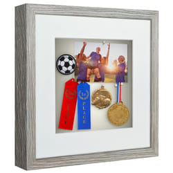 Americanflat 12x12 Shadow Box Frame with Shatter-Resistant Glass - Use as 10x10 Frame with Mat or 12x12 Frame Without Mat - Silhouette Collection - Dr