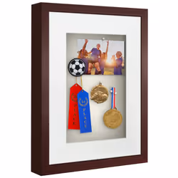 Americanflat 12x16 Shadow Box Frame with Polished Plexiglass - Use as 8x12 Frame with Mat or 12x16 Frame Without Mat - Silhou ...