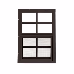 Shed Window 12"" W x 18"" H Flush Mount Brown for Sheds Playhouses
