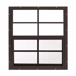 Shed Window 24 W x 27 H  Flush Mount for Sheds  Playhouses  and Chicken Coops 1 PK Brown