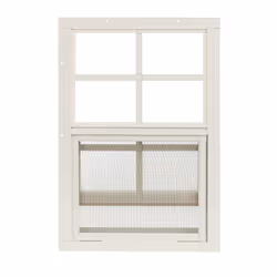 Shed Window 24 W x 27 H  Flush Mount for Sheds  Playhouses  and Chicken Coops 1 PK White
