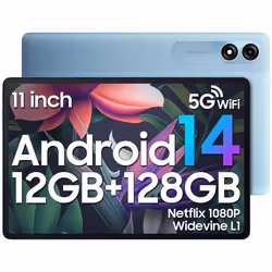 Blackview Tablet 11 inch Android 14 Tablets  90WiFi with 12GB+128GB Storage(Expand to 2TB)  Unisoc T606 CPU  8200mAh  IPS Dis ...