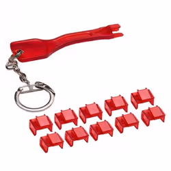 SYBA SY-ACC24053, Port blocker key, RJ-45, Red, 10 pc(s), 101.6 mm, 177.8 mm
