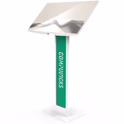Compulocks Brandable VESA Floor Stand for Screens Up to 32 Inches - White, 81.3 cm (32"), Universal, Universal screens up to ...