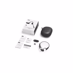 SHOKZ OpenComm2 UC 2025 Upgrade Wireless Bluetooth Bone Conduction Videoconferencing Headset with USB-C Charging Port and USB-A adapter | 16 Hr Talk Time, 29m Wireless Range, 1 Hr Charge Time | Includes Noise Cancelling Boom Mic and Dongle, Black - Additional view 7