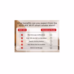 X-Sense XS01-WX Smart Smoke Alarm|Replaceable Battery & App Control - Additional view 2