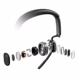 SHOKZ OpenMeet2 UC Headset Wireless Open-ear Office/Call center Bluetooth Black - Additional view 4