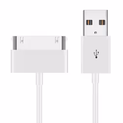 JETech 0156-CB-I4-WH, White, USB A, Apple 30-pin, 1 m, Male, Male
