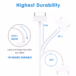 JETech 0156-CB-I4-WH mobile phone cable White 1 m USB A Apple 30-pin