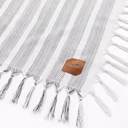Slowtide Dylan Beach Blanket Black, White Cotton