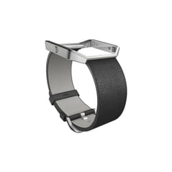 Fitbit FB159LBBKS Smart Wearable Accessories Band Stainless steel Leather, Stainless steel