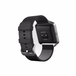 Fitbit FB159LBBKS Smart Wearable Accessories Band Stainless steel Leather, Stainless steel