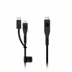 mophie PRO, 2 m, USB C, USB C/Micro-USB B, Male/Male, Black