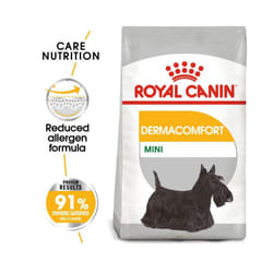 Adult Dry Dog Food Mini Breed Dermacomfort Royal Canin - 3kg bag