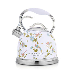 VQ Laura Ashley Elveden White 3L Stainless Steel Tea Kettle Stovetop W