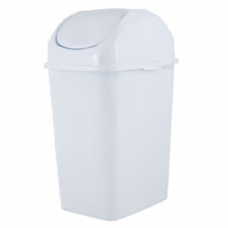 Superio Mini Desktop Trash Can with Swing Top Lid Portable Plastic Garbage Can for Countertop Desktop Make up Vanity Bathr ...