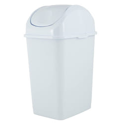 Superio Mini Desktop Trash Can with Swing Top Lid Portable Plastic Garbage Can for Countertop  Desktop  Make up Vanity  Bathroom  Car  Under Sink  Dor