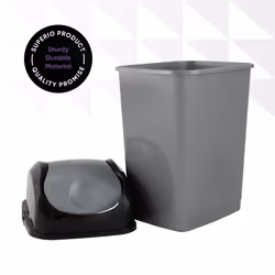 Superio Small Trash Can with Lid 4.5 Gallon Plastic Swing Top Garbage Can Slim Waste Bin for Under Sink/Cabinet  Laundry Room  Kitchen  Office  Bedroo