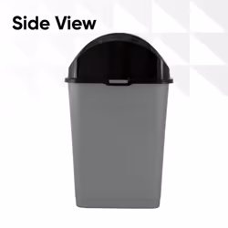 Superio Small Trash Can with Lid 4.5 Gallon Plastic Swing Top Garbage Can Slim Waste Bin for Under Sink/Cabinet  Laundry Room  Kitchen  Office  Bedroo