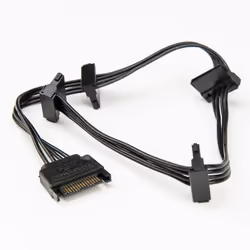 Rocstor Y10C224-B1 SATA cable SATA 15-pin Black