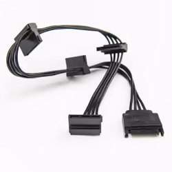 Rocstor Y10C224-B1 SATA cable SATA 15-pin Black