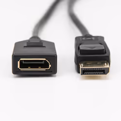 Rocstor Y10C233-B1, 1.8 m, DisplayPort, DisplayPort, Male, Female, Black