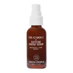 Youth To The People 15% Vitamin C Face Serum - Skin Firming Caffeine Serum for Morning Puffiness + Even Skin Tone - Brightening  Hydrating Facial Seru