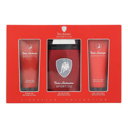 Lamborghini Sportivo 3 Piece Gift Set: EDT 125ml - Shower Gel 100ml - Aftershave Balm 100ml