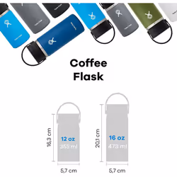 HYDRO FLASK - Travel Coffee Flask 473 ml (16 oz) - Vacuum Insulated Stainless Steel Travel Mug with Leak Proof Flex Sip Lid - BPA-Free - Wide Mouth -