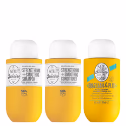 SOL DE JANEIRO Mini 4 Play Moisturizing Shower Cream Gel Body Wash + Brazilian Joia Damage Repairing Shampoo and Conditioner ...