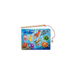 Melissa & Doug Magnetic Wooden Fishing Game and Puzzle With Wooden Ocean Animal Magnets