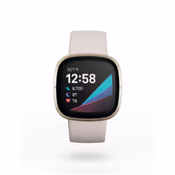 Fitbit Sense 4.01 cm (1.58") AMOLED 40 mm Digital Touchscreen White Wi-Fi GPS (satellite)