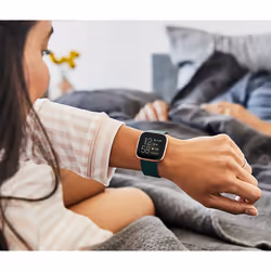Fitbit Versa 2 3.55 cm (1.4") AMOLED 40 mm Digital 300 x 300 pixels Touchscreen Black, Gold Wi-Fi
