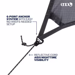 ENO, Eagles Nest Outfitters ProFly Rain Tarp, Ultralight Hammock Accessory, Charcoal
