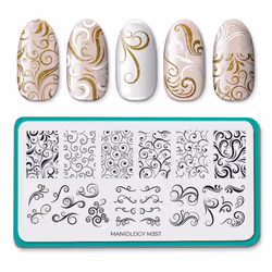 Maniology Swirls Nail Stamping Plate Swirling Patterns Nail Art Designs Swirl-Theme Manicures