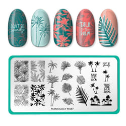 Maniology Shake Your Palm Fronds Nail Stamping Plate  Tropical and Beach Vibes Nail Art  Summer Manicures