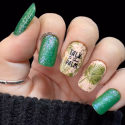 Maniology Shake Your Palm Fronds Nail Stamping Plate  Tropical and Beach Vibes Nail Art  Summer Manicures