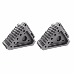 Extreme Max 5001.5772.2 HeavyDuty Solid Rubber Wheel Chock with Handle  Value 2Pack