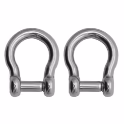 Extreme Max 3006.8411.2 BoatTector Stainless Steel Bow Shackle with No-Snag Pin - 3/8, 2-Pack