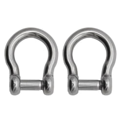 Extreme Max 3006.8411.2 BoatTector Stainless Steel Bow Shackle with No-Snag Pin - 3/8, 2-Pack