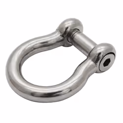 Extreme Max 3006.8411.2 BoatTector Stainless Steel Bow Shackle with No-Snag Pin - 3/8, 2-Pack